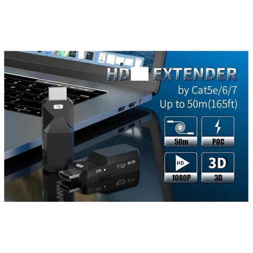 50M 1080P 60Hz -Compatible Wireless Video Audio Transmitter Receiver Extender Wireless Display Adap 1