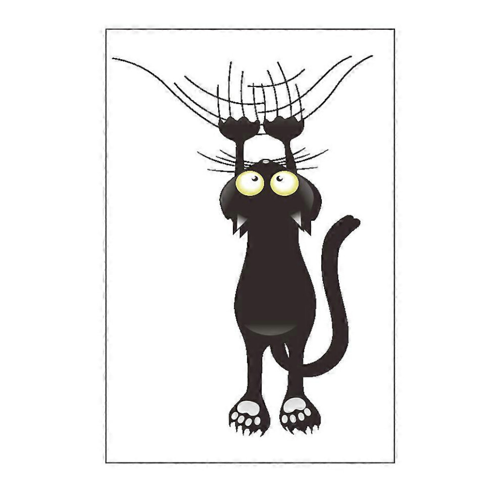 (As show, One size) Falling Down for Cat PVC Mirror Wall Sticker DIY Mural Window Decal Wallpaper De