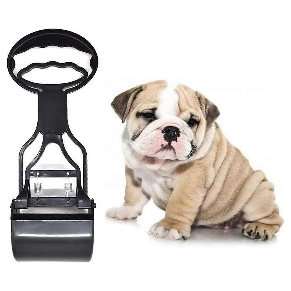 (As Show, One Size) Pet Pooper Scooper (Black), Foldable Poop Scooper, Portable Pooper Scooper, Jaw Handle Pooper Scooper With Long Handle For Pet Was Black