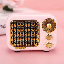 (As show, One size) Portable Radio - Vintage Bluetooth 5.1 FM Radio, Radio Set with Hi-Fi Sound Quality, Retro Transistor Radio Support TF Card/AUX/USB