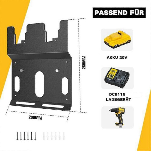 Multifunctional Wall Mount Bracket for 20V Battery DCB115 Charger 2