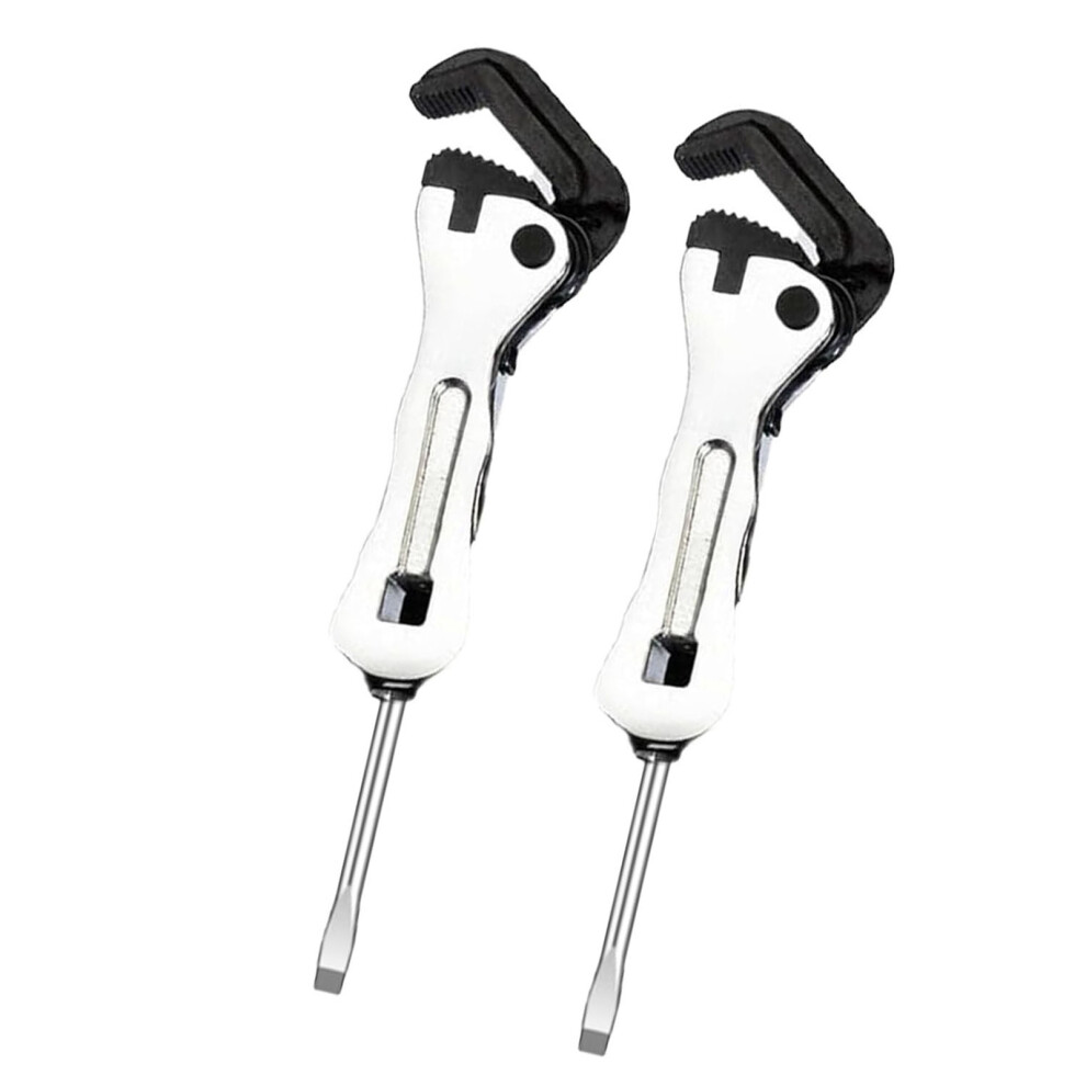 Micro Wrench 3.75 Inch Self Adjusting Multifunctional Small Pipe Vise Wrench For Tight Spaces 2Pcs 7601313250705