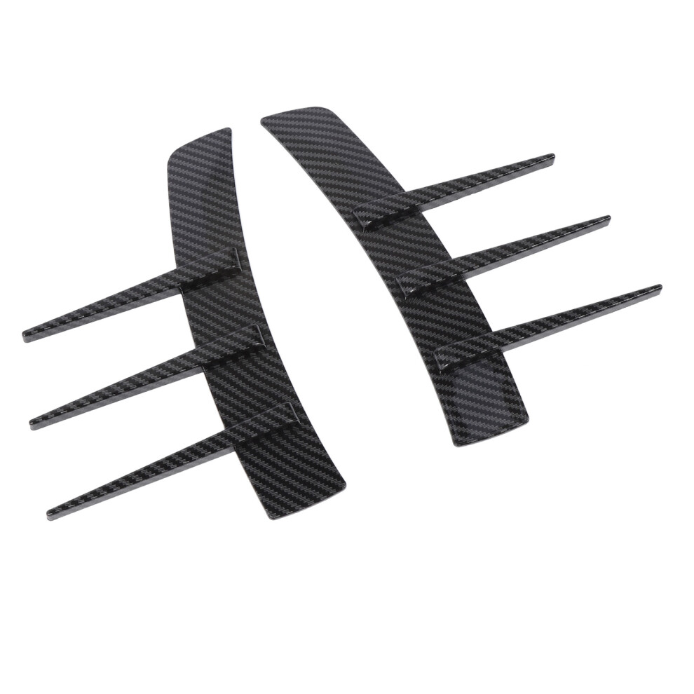 1 Pair Bumper Side Air Vent Trim Universal Car Mudguard Side Vents Stickers Soft Fins Spoiler Kit For 1 Series E90 E91 Carbon Fiber Style 8181313250114