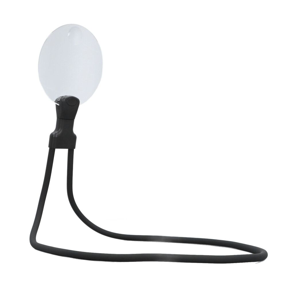 Black 3X 10X Neck Magnifying Glass Round Flexible Gooseneck Reading Magnifier For Repairing Sewing
