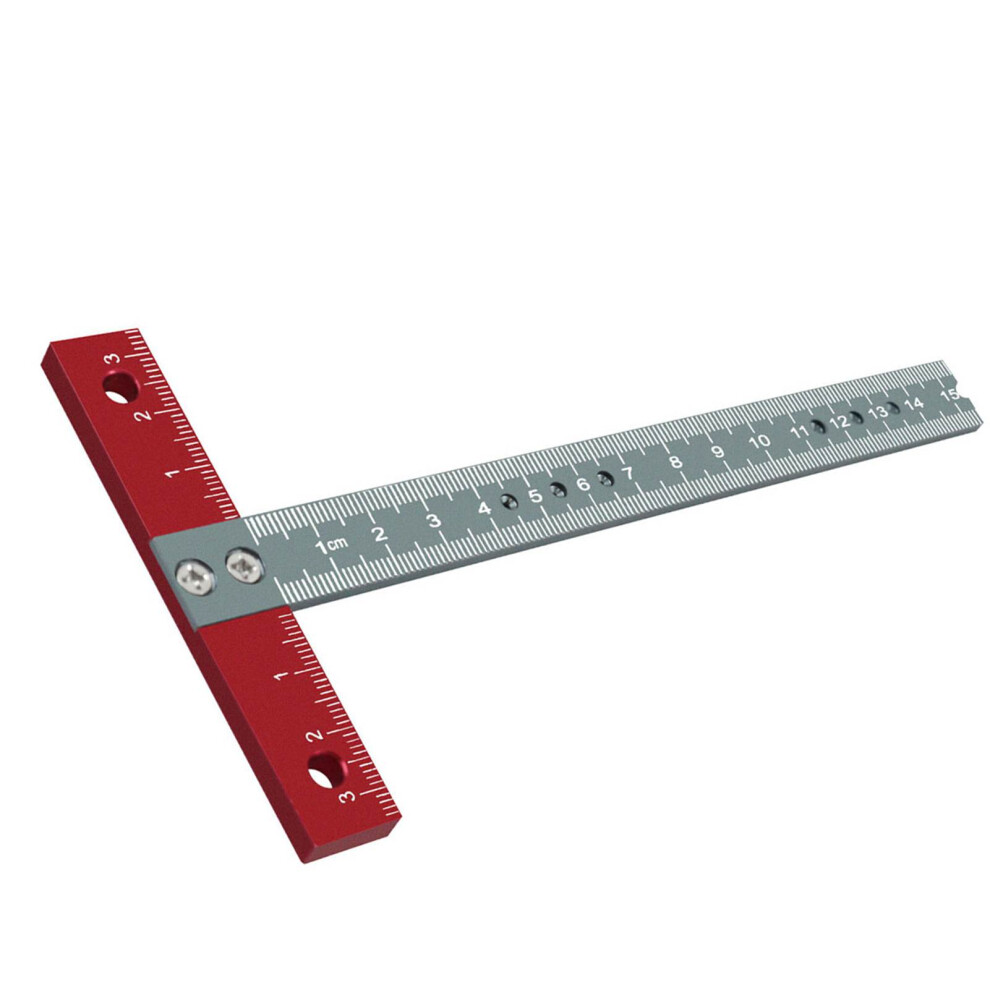T Square Ruler Aluminium Alloy Metal Woodworking Drawing Crafting Drafting Tool With Scale For Architect 8461313256942