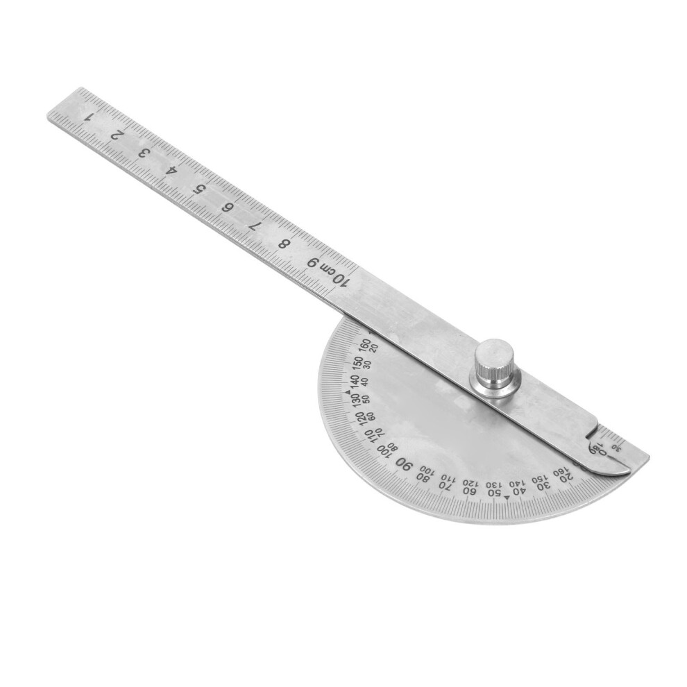 180 Degree 2 Arm Ruler 0-10Cm Stainless Steel Adjustable Angle Protractor For Woodworking Engineering 3301313258704