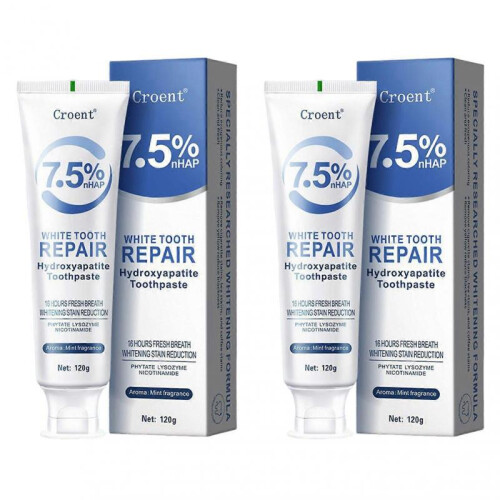 (2pcs)Fluoride-free Hydroxyapatite Toothpaste Sensitive Teeth Friendly Whitening Toothpaste for Men Women