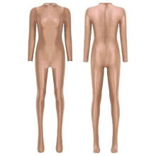 (M, coffee) Women Long Sleeve Bodycon High Waist Jumpsuit Rompers Full Bodysuit One Piece Outfit