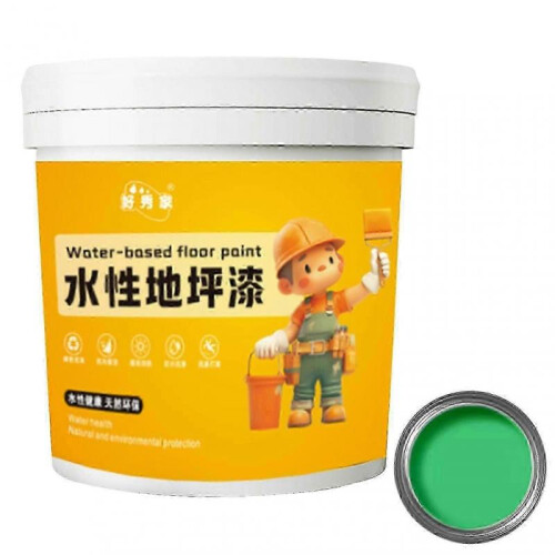 (Green)Waterproof Water-Based Epoxys Floor Paint Versatile Rapid Drying Floor Paint for Workshop