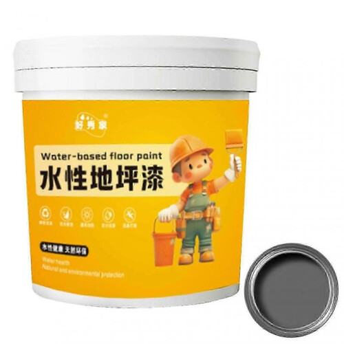 (Dark Grey)Waterproof Water-Based Epoxys Floor Paint Versatile Rapid Drying Floor Paint for Workshop