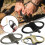 (Glod)Permanent Match Lighter Keychain Outdoor Emergency Fire Starters Waterproof Cigarettes Flints Keyrings 2