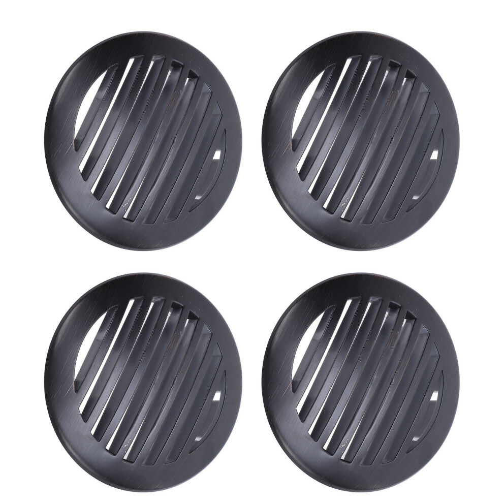 4Pcs 3In/76Mm Rv Air Louver Ceiling Vent 316 Stainless Steel Boat Ventilation Cover Round Air Vent Louver For Yacht Motorhome Black 9341313274490