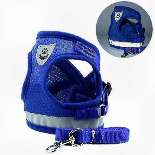 (L, Blue) Escape Proof Cat Harness for Secure and Comfortable Outdoor Adventures