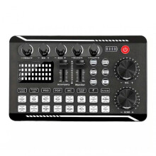 (Monocard) F998 Mulitfunctional Live Sound for PC Phone Studio Recording Gaming Audio Mixer Live Sound Card