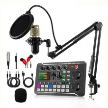 (Cantilever Suit) F998 Mulitfunctional Live Sound for PC Phone Studio Recording Gaming Audio Mixer Live Sound Card