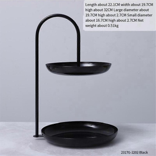 Multifunctional Serving Platter Double Cake Rack Jewelry Rack Storage Tray Home Dec Dessert Rack Ca 1
