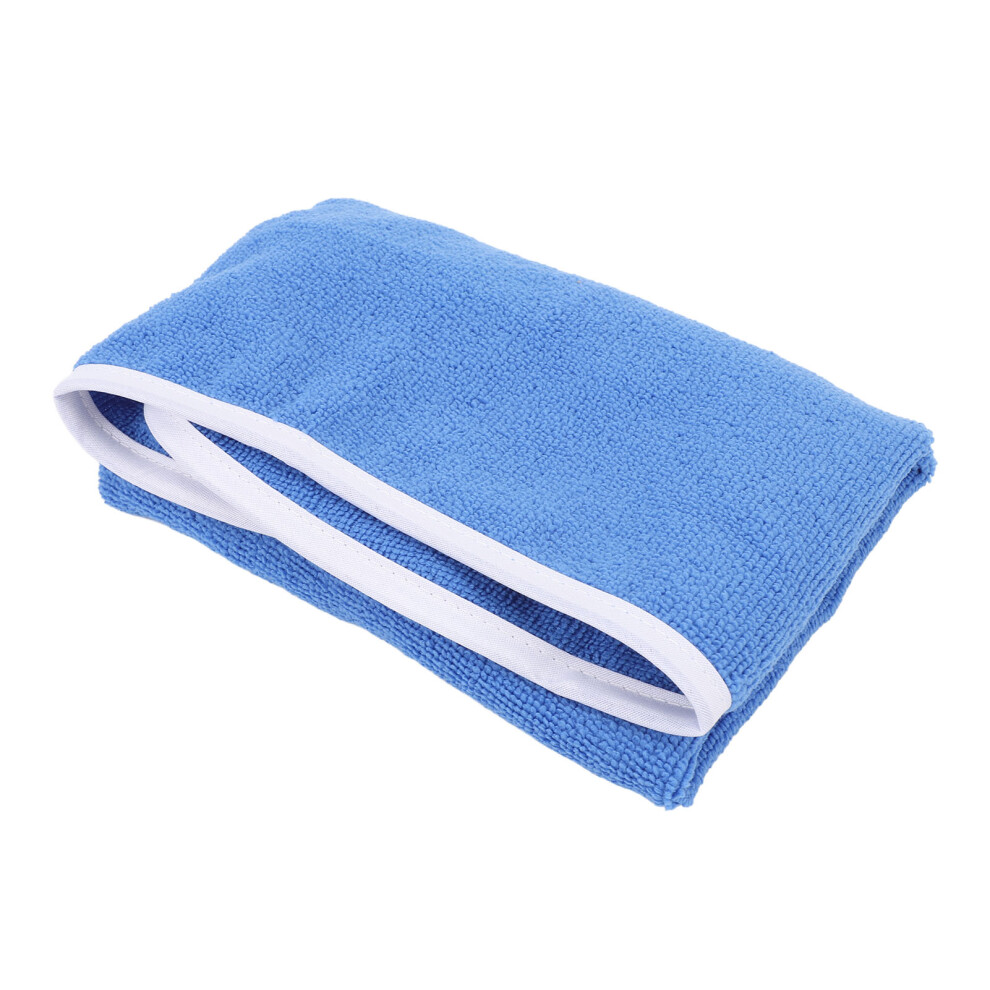 Blue Adult Bib Adjustable Hook And Loop Machine Washable Senior Dining Clothing Protector For Eating Nursing Homes