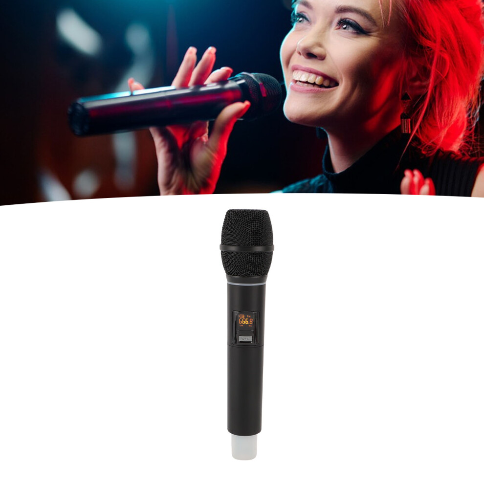 Professional Microphone With Lights 6.35Mm Uhf Rechargeable Cordless Dynamic Microphone For Home Stage Performance Karaoke 3691313282602