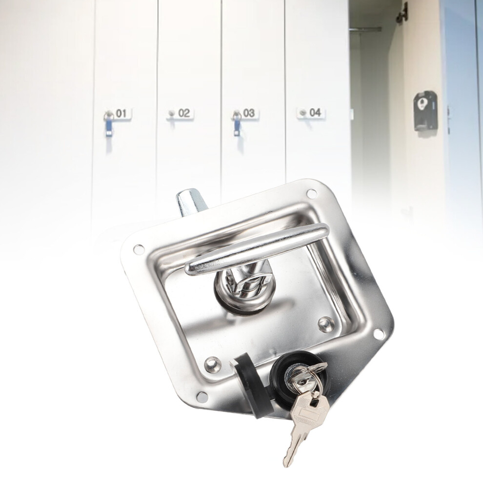 Truck Tool Box Latch Stainless Steel Flush Mount Toolbox Handle Latch Folding T Handle Lock For Homes Offices Commercial 5051313284644