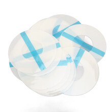 20 Pack Sensor Cover Adhesive Water Resistant Transparent Blue Stripe 9cm Diameter Round Shape Sensor Stickers