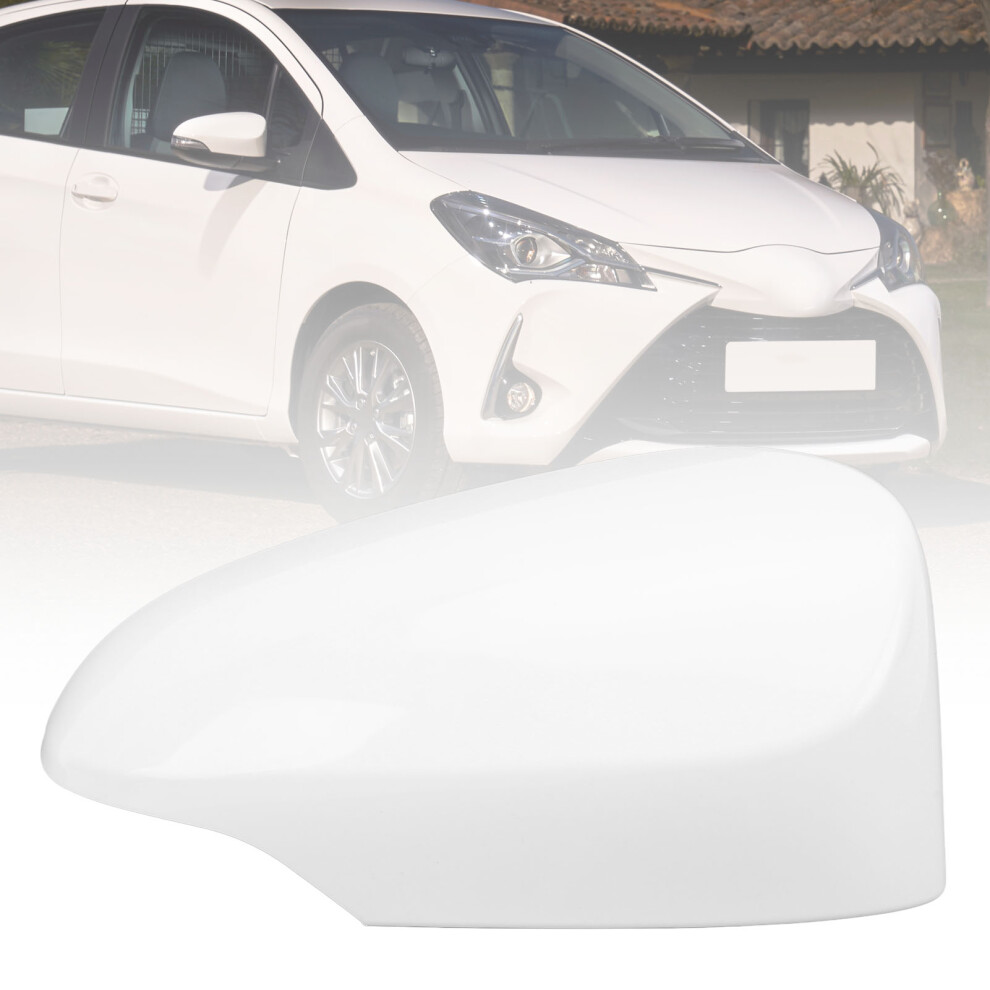 Door Side Rear View Mirror Cover Shockproof Scratch Resistant Stylish Wing Mirror Cap For Vehicle Right: 87915 0D909 White 3681313286519
