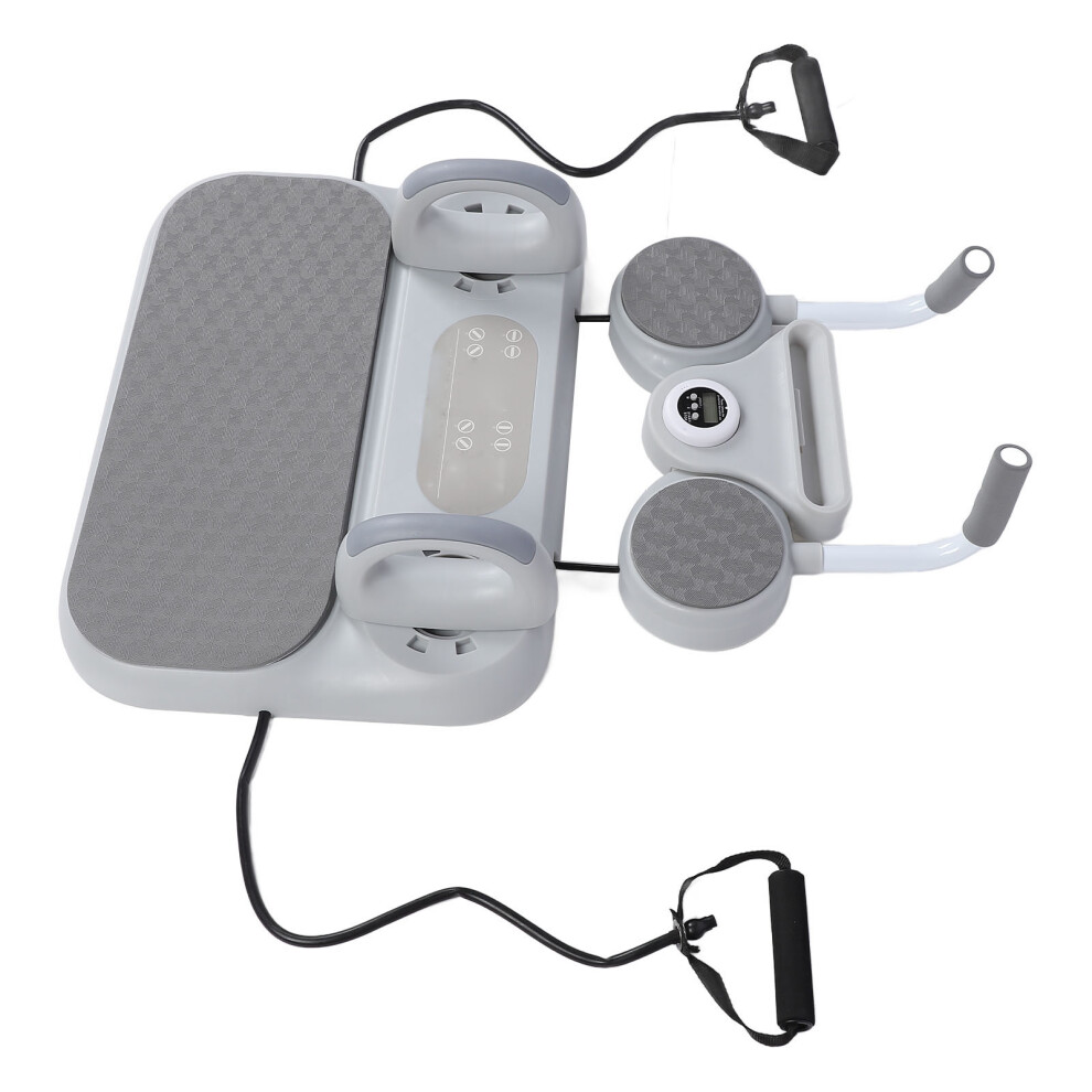 6 in 1 Multifunctional Fitness Board Portable Home Gym System Abdominal Fitness Automatic Rebound Roller for Home Gray