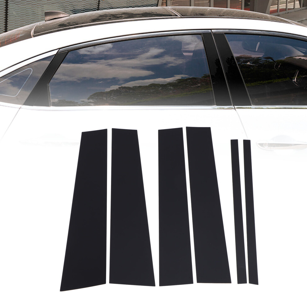 6Pcs Pillar Post Cover Trim Mirrored Finish Weather Resistant Easy Installation Pillar Post Trim For Titan 2004 To 2015 Glossy Black 9471313287173