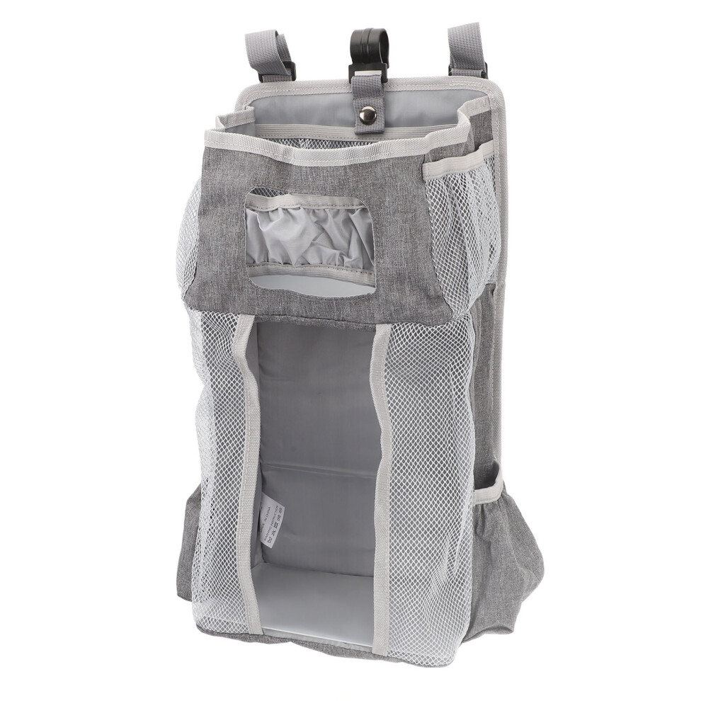 Hanging Baby Diaper Organizer Baby Crib Hanging Storage Bag Detachable Baby Hanging Diaper Stacker for Baby Crib