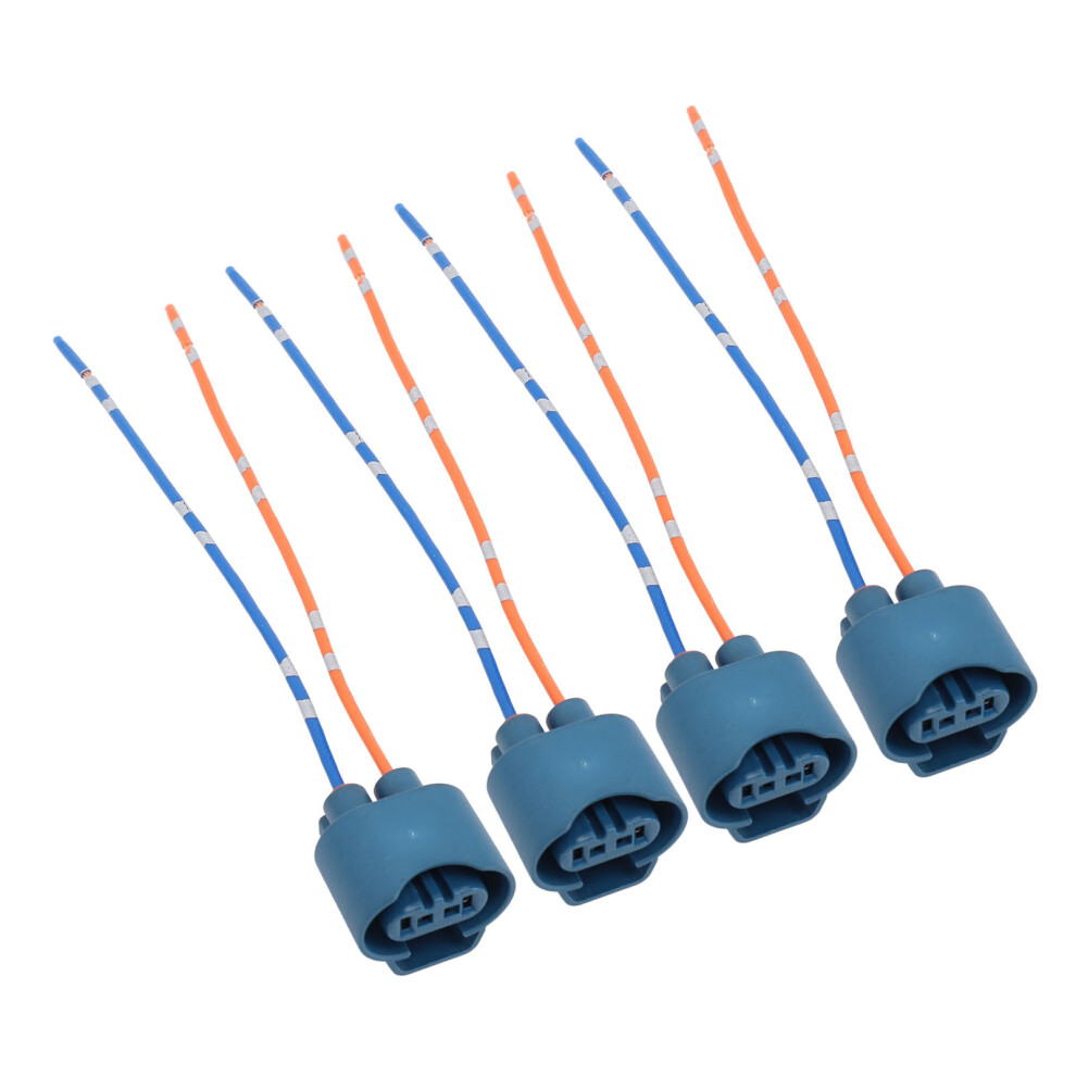 4PCS 9005 HB3 Headlight Socket Wiring Harness DC12 to 24V Headlight Plug Wire for Female Head Halogen Bulb