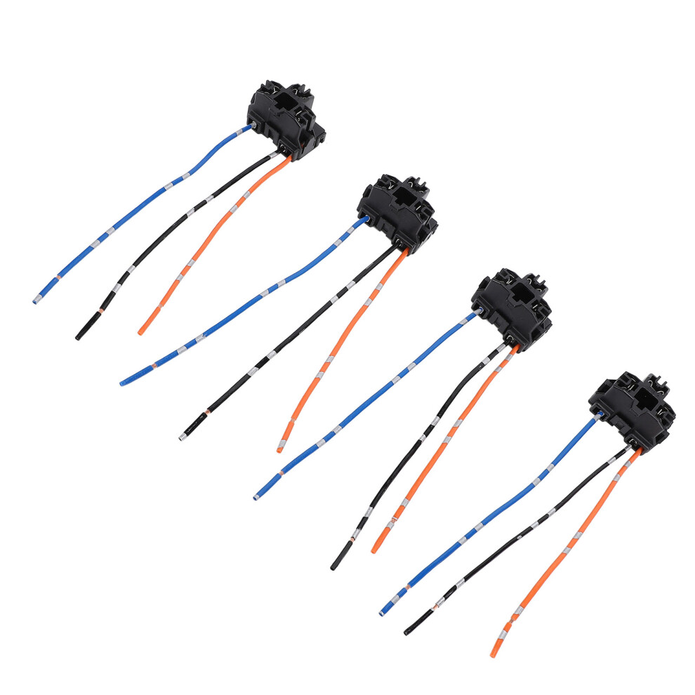 4Pcs H4 9003 HB2 Headlight Socket Wiring Harness DC12 to 24V Headlight Plug Wire for Female Head Halogen Bulb