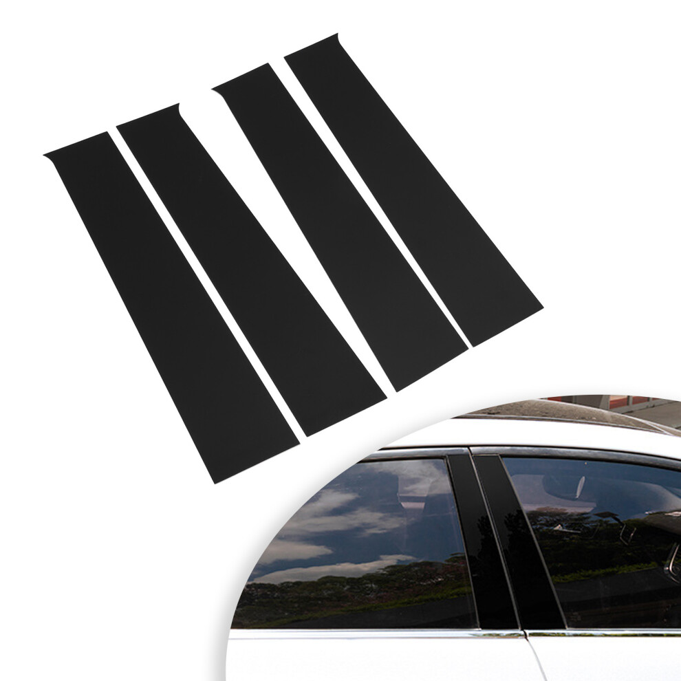4Pcs Pillar Post Trim High Strength Pc Gloss Door Window Pillar Cover For 1500 2500 Hd 3500 Hd 2014-2018 Black 3461313291597