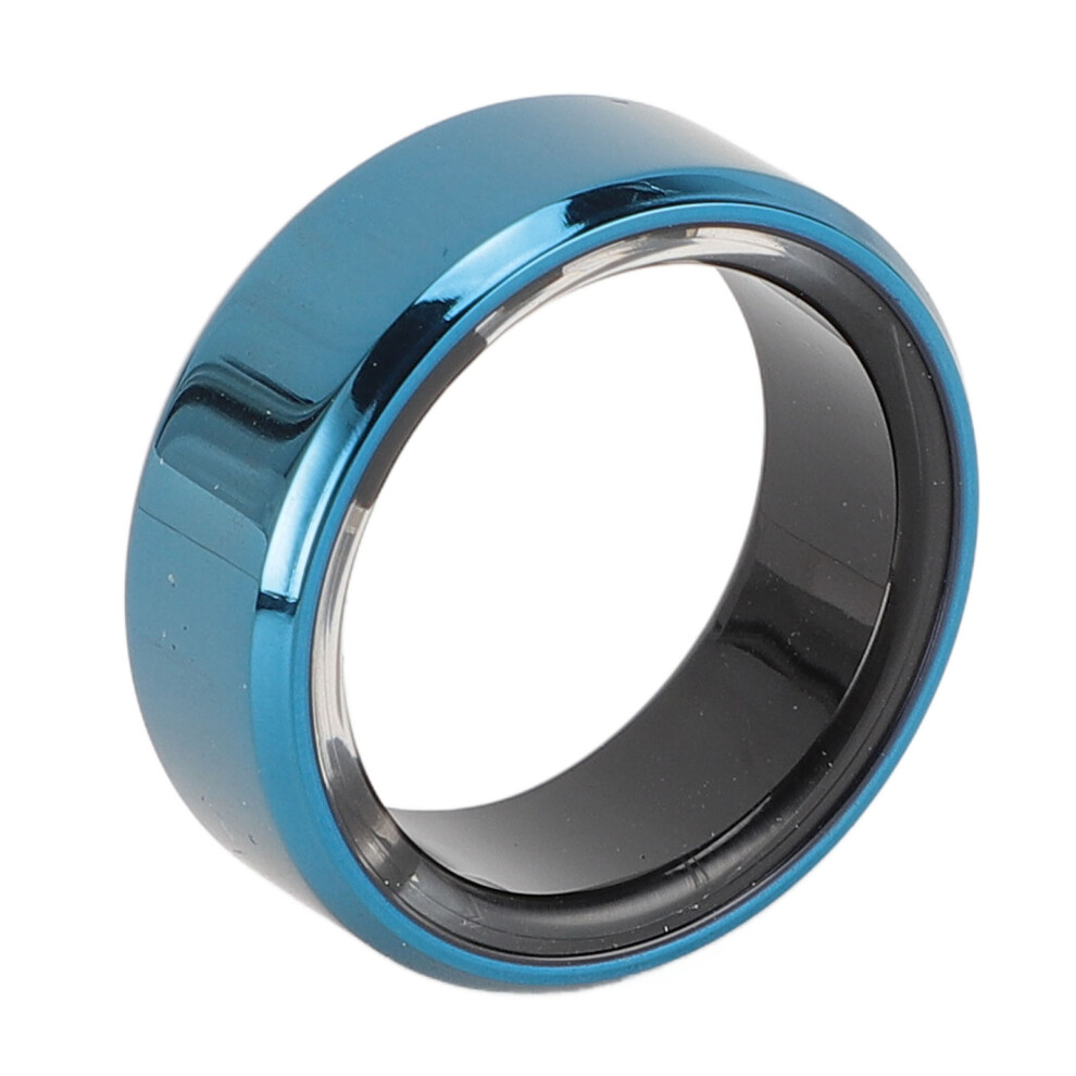 Smart Ring Blue Rechargeable Stainless Steel Pedometer IP68 Water Resistant Smart Health Fitness Ring for Present 11-image-OPC-PHQ7JND-NEW