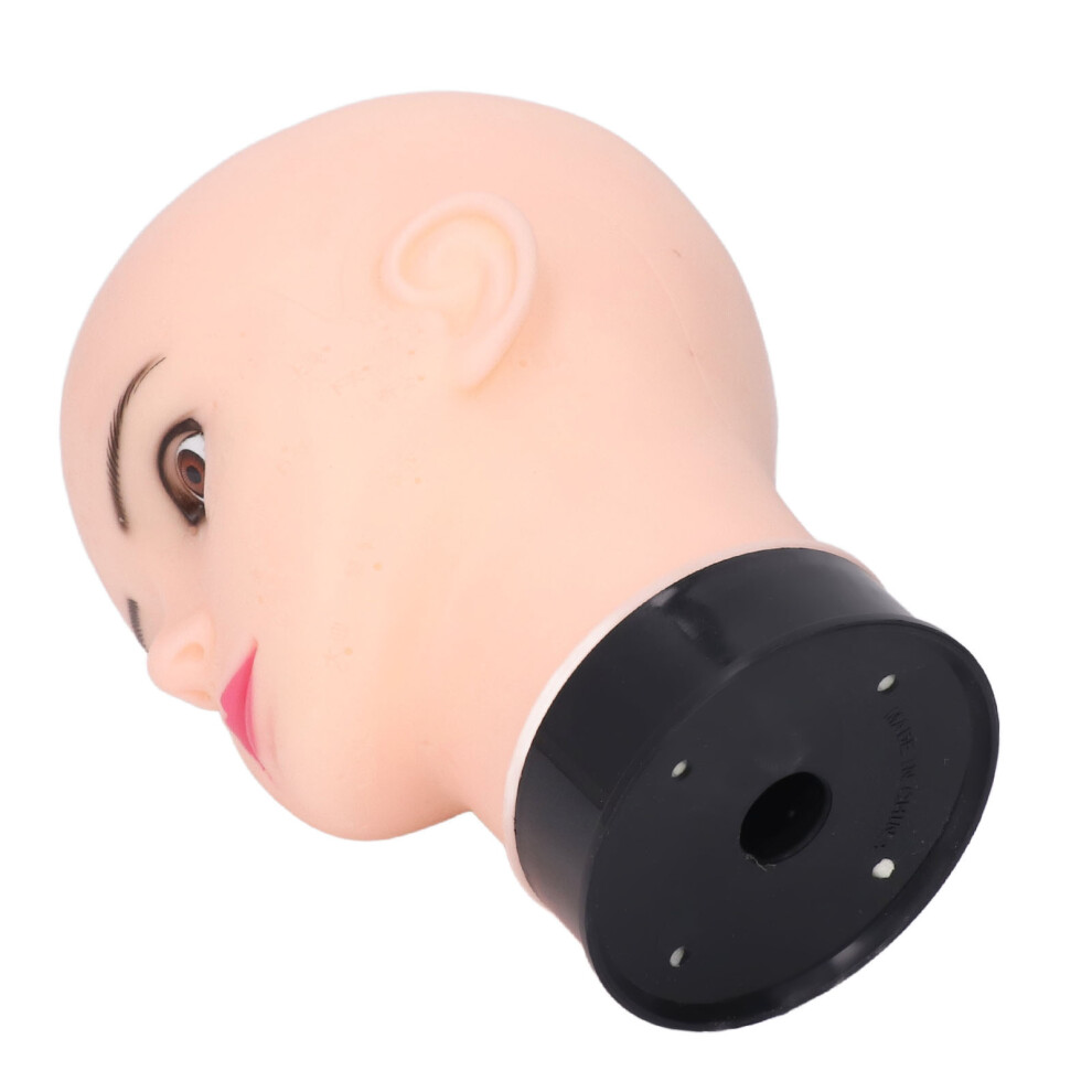 Unisex Bald Mannequin Head Silicone Professional Practice Training Head For Beauty Makeup Wigs Hats Eyeglasses Display