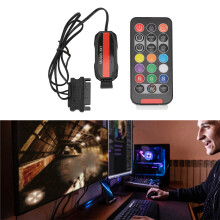 ARGB PC-Lüftersteuerungsset mit 21 Tasten, SATA-Stromversorgung, 3-Pin RGB-Streifen