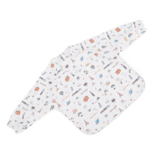 Langarm-Babylätz mit Tasche, wasserfestes PU, für 18-36 Monate, PUZY007