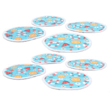 8pcs Reusable Nursing Pads Washable Chest Pads 12cm Leakproof Nipple Pads for Breastfeeding G47