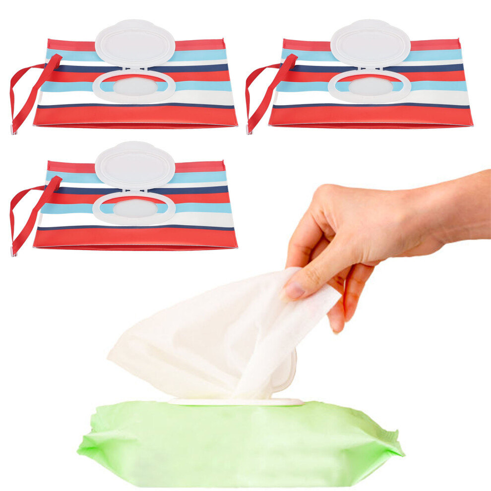 3pcs Baby Wipe Dispenser EVA Refillable Multifunctional Baby Wipes Container for Outdoor Home