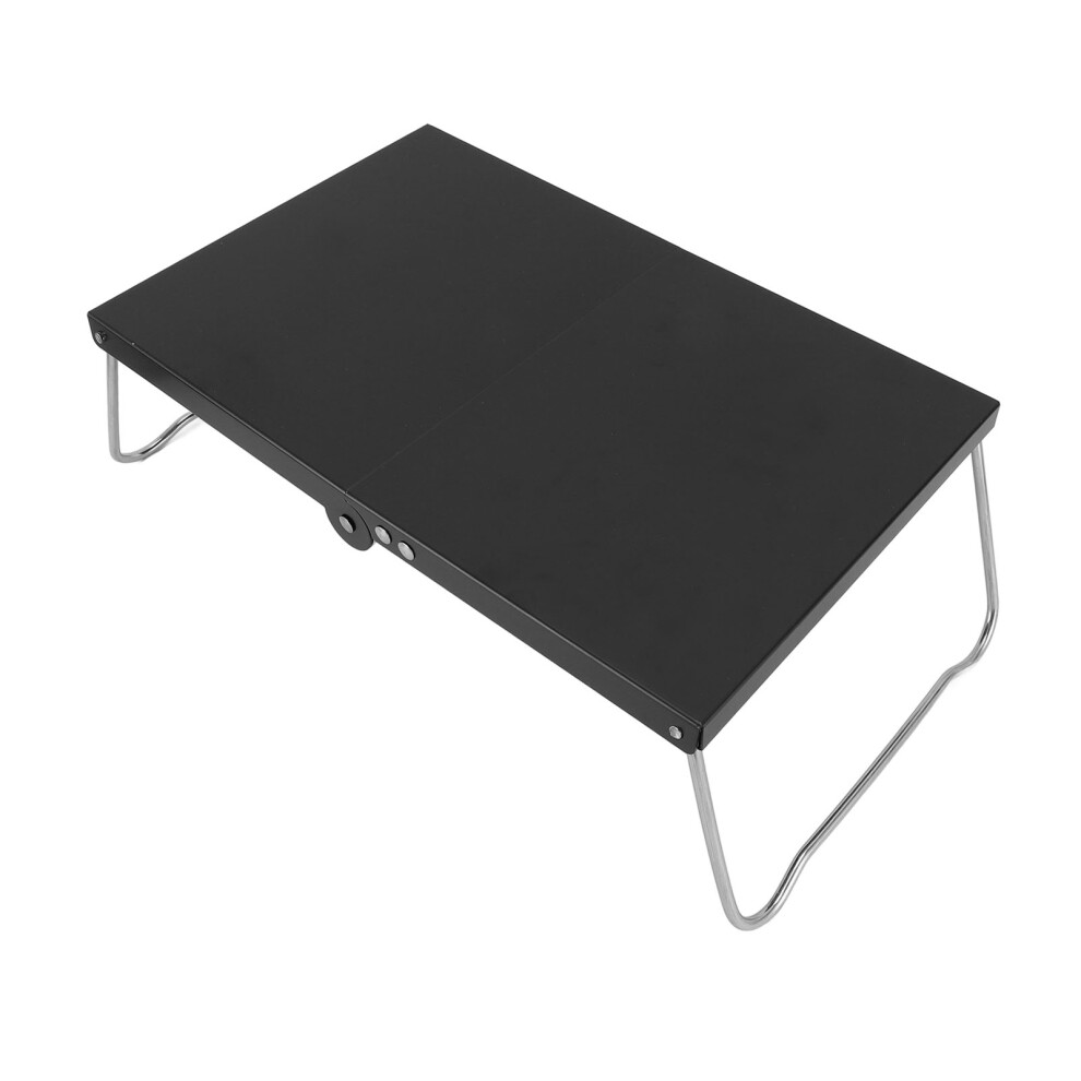 Folding Camping Table Stainless Steel Portable Mini Beach Table Camping Side Table for Outdoor Cooking BBQ Hiking Fishing