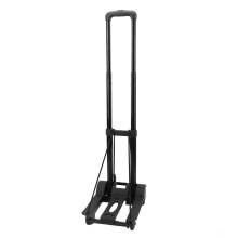 Folding Hand Truck 4 Wheels Iron Tube 99.2 Lb Load Bearing Foldable Luggage Trolley Cart for Travel Shopping