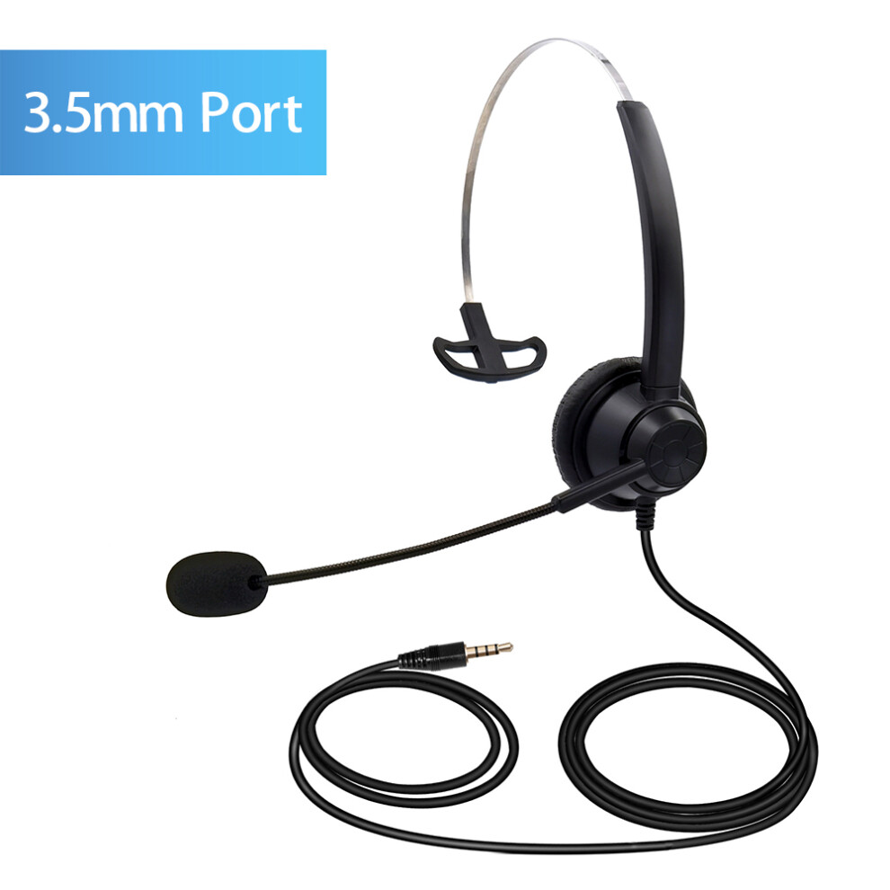3.5Mm Wired Computer Headset With Microphone Universal Office Call Center Single-Sided Headphone Suitable For Telephone Operator Computer P 8451313301124