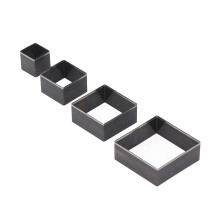4 Stück Aluminiumstahl-Lederstanzeinsätze Set – 48 mm, 38 mm, 28 mm, 18 mm