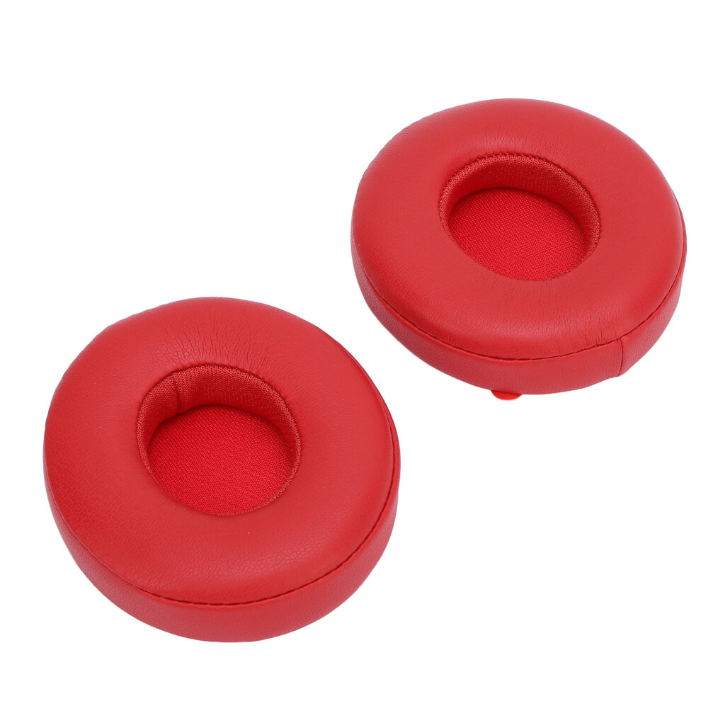 Headphone Ear Pad Professional Noise Isolation High Density Memory Foam Protein Leather Headphone Ear Cushion For Replacement Red 7901313302689