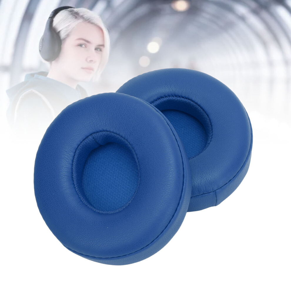 Headphone Ear Pad Professional Noise Isolation High Density Memory Foam Protein Leather Headphone Ear Cushion For Replacement Blue 5061313302675