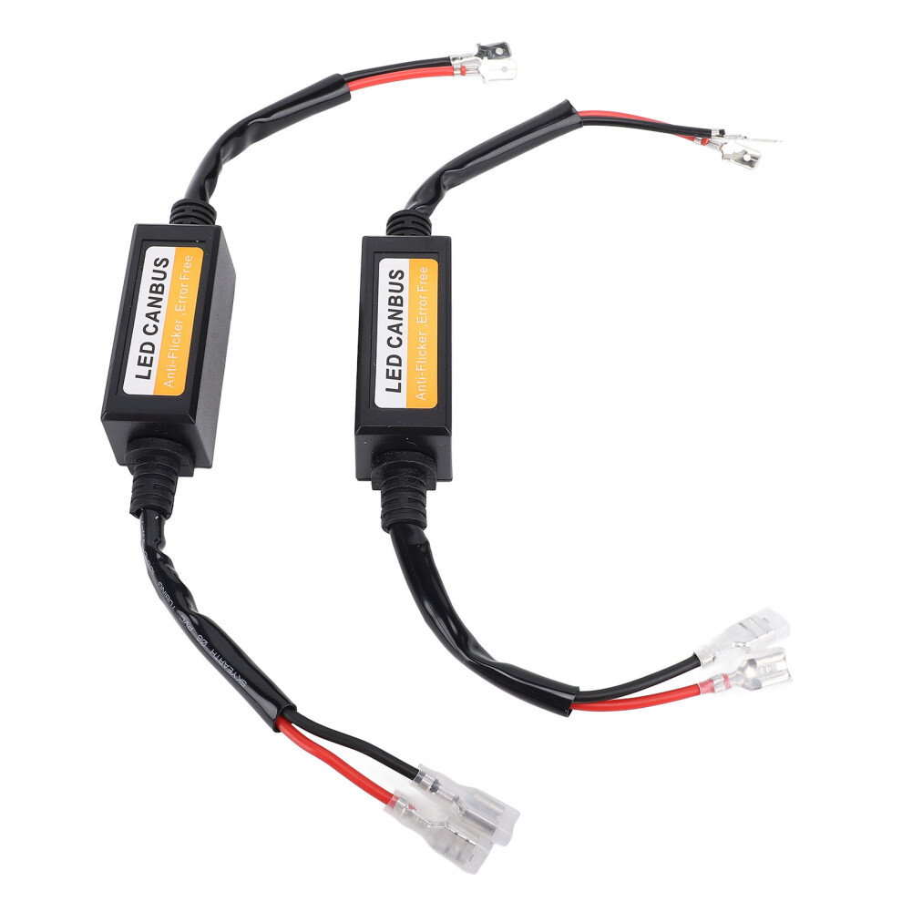 2Pcs Led Headlight Decoder 35W Water Resistant Anti Flickering Harness Warning Error Canbus Decoder For Vehicle With H1 H3 Connector Headli 9411313302971