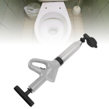 Hochdruck-WC-Pümpel Entkalker mit austauschbaren Köpfen, Grau