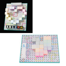 Light Up Bricks Accessories Kit for Boys Girls Magnetic Color Changing Educational LED Light Up Brick Set with Stickers Style 2