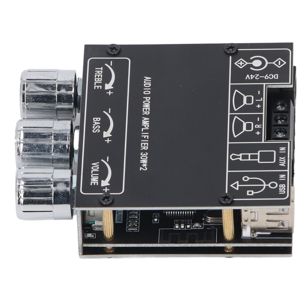 Sound Power Amplifier Board 2X30w 2.0 Channel Bt Aux Usb Input Power Amplifier Module With Treble Bass Control 9361313308568