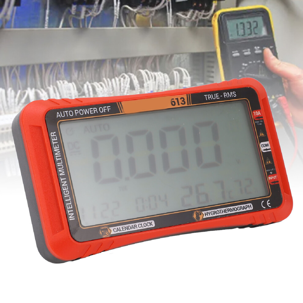 Digital Multimeter Dc Ac Voltage Current Resistance Continuity Capacitor Tester With Calendar Temperature Humidity Meter 8711313308708