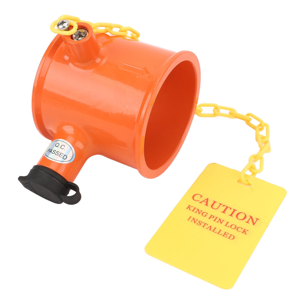 Trailer 5Th Wheel Pin Lock 74Mm Aluminum Alloy Warning Tag Anti Theft Fifth Wheel Hitch Lock For Rv Boat Camper Semi Truck 3641313308895
