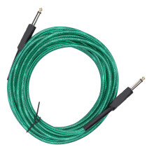 Gitarrenkabel 6,35 mm PVC flexibel gerade Stecker 6 m grün